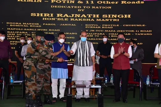 Rajnath Singh Inaugurates Kimin-Potin Road in Assam-Arunachal Border