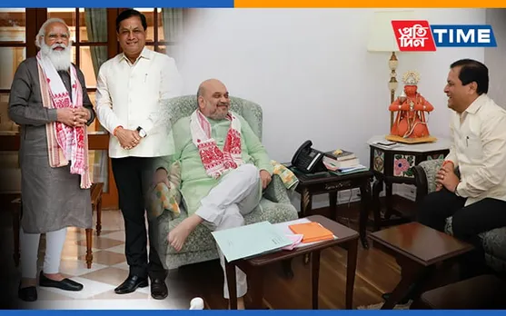 Ex-CM Sonowal Meets PM Modi, Shah In Delhi Amid Cabinet Expansion Buzz