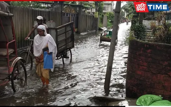 Guwahati: Bishnujyoti Path in Hatigaon Faces Severe Water-Logging