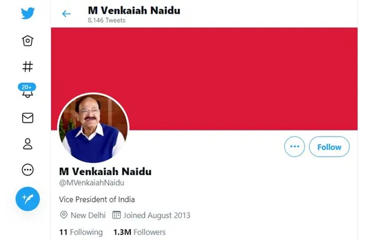 Twitter Removes & Restores Blue Tick On Vice Prez Naidu’s Personal Handle