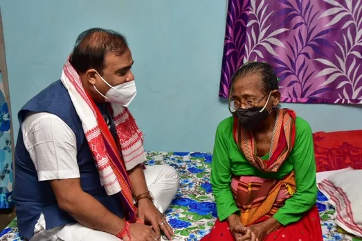 CM Sarma Hands Over ₹1 Lakh Cheque To Ailing Birubala Rabha