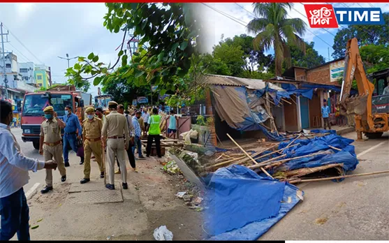 GMC Carries Eviction Drive at Beltola Bazaar