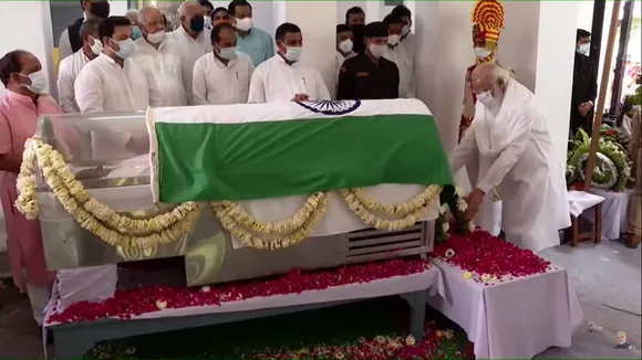 PM Modi Pays Last Respects To Former UP CM Kalyan Singh In Lucknow