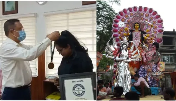 Assam Girl Makes it to International Book of Records by Making Durga Idol