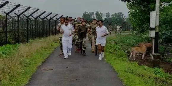 Mankachar: BSF Organise FIT India Movement Run On Indo-Bangladesh Border