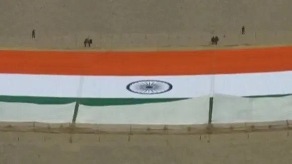 Khadi National Flag Weighing 1000kg Unveiled In Leh