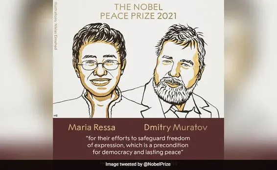 2021 Nobel Peace Prize To Journalists Maria Ressa & Dmitry Muratov