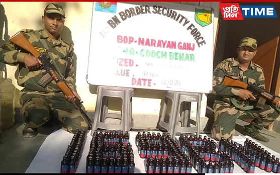 Guwahati: BSF Seizes 220 Prohibited Cough Syrup Bottles