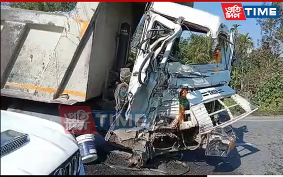 Lakhimpur: 1 Killed As Dumper And Pickup Vehicle Collide Head-On