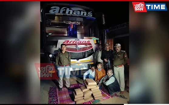 56 kg Ganja Seized From Night Super Bus