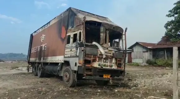 Assam: Truck Seized In Connection With Cattle Smuggling Burnt Down In Golakganj