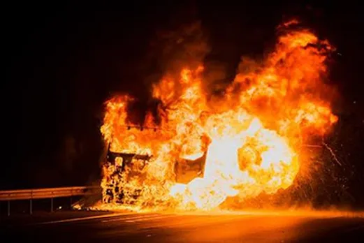 Assam: Unidentified Miscreants Torch Seized Truck In Dhubri