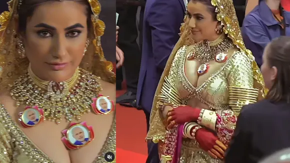 Ruchi Gujjar turns head at cannes with modi necklace