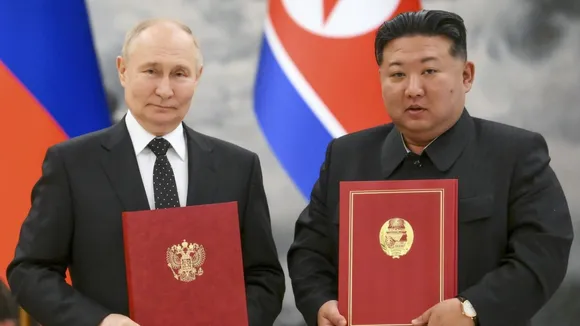 Vladimir Putin and Kim Jong Un