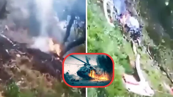 Kedarnath Helicopter crash first video viral on social media