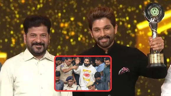 gaddar film awards allu arjun mass Dialogue in front of CM Revanth Reddy
