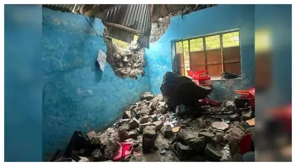 Landslide that collapsed on a school