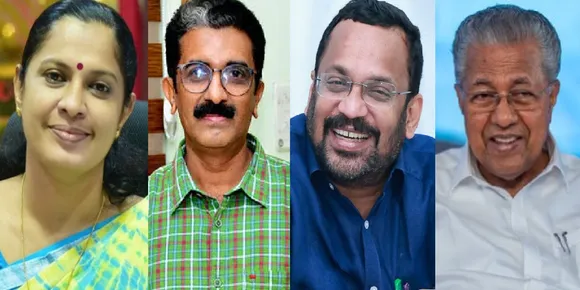 pp divya naveen babu k rajan pinarayi vijayan