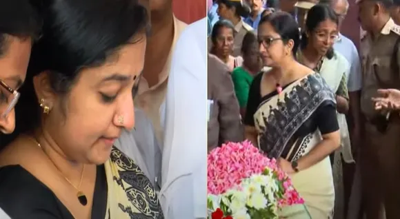 'ആരോടും മുഖം കറുപ്പിക്കാനറിയാത്ത ഒരു പാവത്താനായിരുന്നു'; പത്തനംതിട്ടയിലെത്തിച്ച നവീൻ ബാബുവിന്റെ മൃതദേഹത്തിനരികെ പൊട്ടിക്കരഞ്ഞ് ദിവ്യ എസ് അയ്യർ