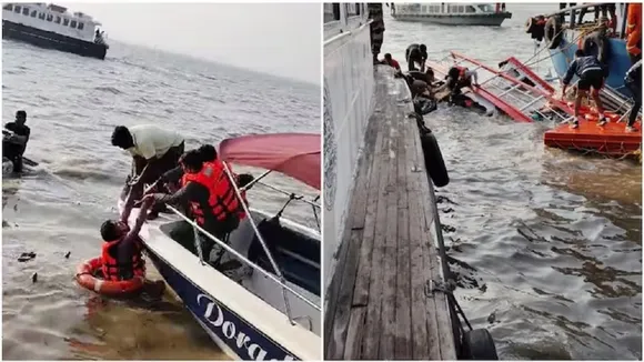 കടലിൽ എഞ്ചിൻ ട്രയലിനിടെ സ്പീഡ് ബോട്ട് തകരാർ മൂലം നിയന്ത്രണം നഷ്ടപ്പെട്ട് ഫെറിയിൽ ഇടിച്ചതിനെ തുടർന്നാണ് അപകടമുണ്ടായത്