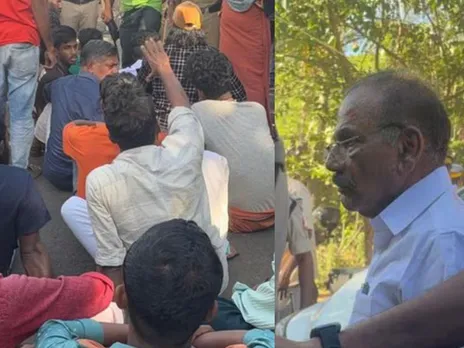 protest against saseendran