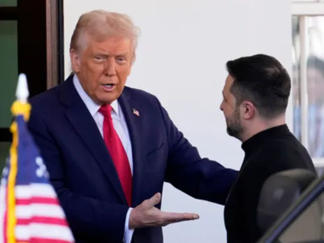 President Donald Trump welcomes Ukraine President Volodymyr Zelenskyy
