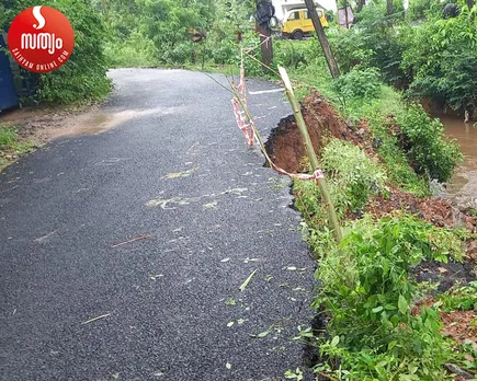 road collapsed malambuzha