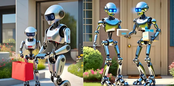Humanoid-Robots-Delivery-Packages
