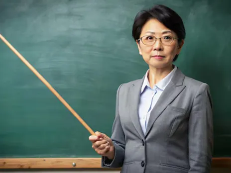 teacher and sticks