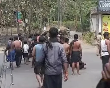 heavy traffic jam in kadappattoor temple junction