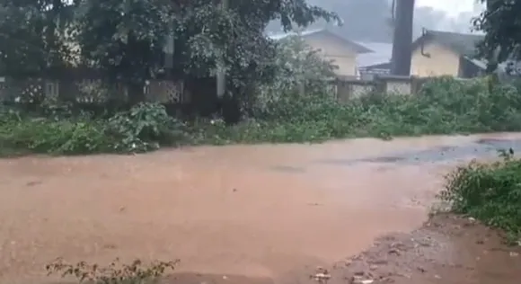 rain water on road