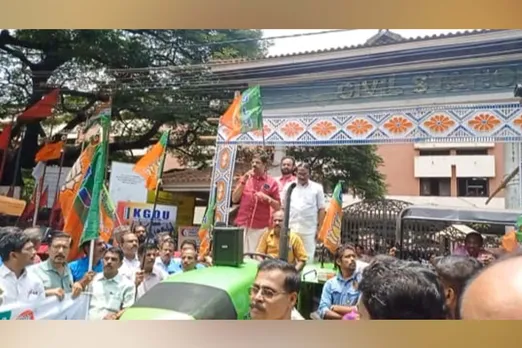 tractor protest palakkad