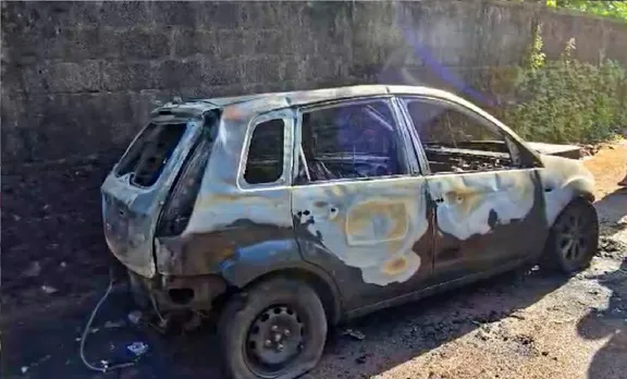 CAR CAUGHT FIRE IN KOLLAM