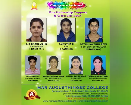 mar augustinose college rank holders