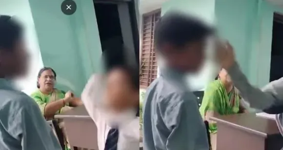 Slapped in the face for not doing homework- Nisa hit the child The teacher said the matter