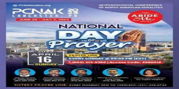 പി.സി.എന്‍.എ.കെ 2023 നാഷണല്‍ പ്രയര്‍ ഡേ ഏപ്രില്‍ 16 -ന്