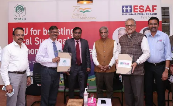 ഇസാഫ് സ്മോൾ ഫിനാൻസ് ബാങ്കും നബാർഡും ധാരണാ പത്രത്തിൽ ഒപ്പുവച്ചു