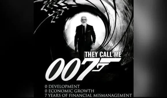 ‘ദേ കോൾ മി 007’; പ്രധാനമന്ത്രിയെ ജെയിംസ് ബോണ്ട് മീം ഉപയോഗിച്ചു പരിഹസിച്ച് തൃണമൂല്‍ കോൺഗ്രസ്