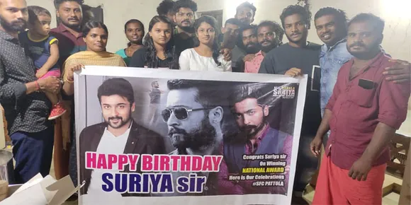 സൂര്യയുടെ പിറന്നാൾ ആഘോഷിച്ച് ആരാധകർ