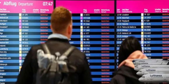 ജര്‍മ്മനിയില്‍ പണിമുടക്കിനെ തുടര്‍ന്ന് നൂറുകണക്കിന് വിമാനങ്ങള്‍ റദ്ദാക്കി