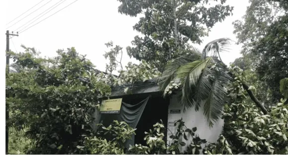 പാലായില്‍ ശക്തമായ കാറ്റും ചുഴലിക്കാറ്റും;  കരൂര്‍ പഞ്ചായത്തില്‍ നൂറുകണക്കിന് റബ്ബര്‍മരങ്ങള്‍ കടപുഴകി;  വൈദ്യുതി ബന്ധം പൂര്‍ണമായും തകര്‍ന്നു, വന്‍മരങ്ങള്‍ നിലംപൊത്തി ഗതാഗതം സ്തംഭിച്ചു