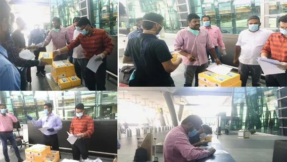 യുവകലാസാഹിതി ഖത്തറിന്‍റെ ആദ്യ ചാർട്ടേർഡ് വിമാനം കൊച്ചിയിൽ എത്തി