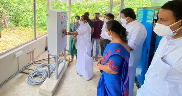 പാലാ ജനറൽ ആശുപത്രി: ഓക്സിജൻ പ്ലാൻ്റ് ട്രയൽ റൺ നടത്തി