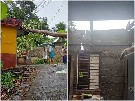 വീടുകള്‍ തകര്‍ന്നു, മരങ്ങള്‍ കടപുഴകി വീണു, വൈദ്യുത ബന്ധം താറുമാറായി;  പത്തനംതിട്ടയില്‍ നാശം വിതച്ച് കാറ്റ്