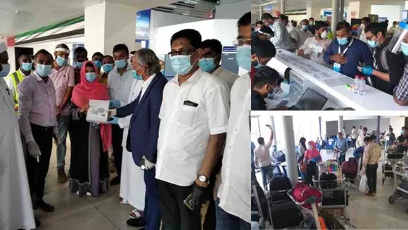 യുഎഇ കെഎംസിസിയുടെ രണ്ടാമത്തെ ചാര്‍ട്ടേര്‍ഡ് വിമാനം റാസല്‍ഖൈമ ഇന്റര്‍നാഷണല്‍ എയര്‍പോട്ടില്‍ നിന്നും കോഴിക്കോട്ടേക്ക് പറന്നുയര്‍ന്നു