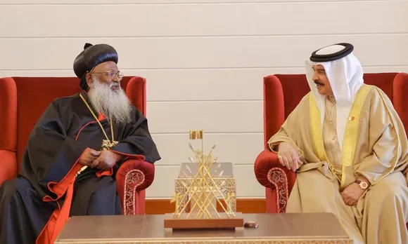 മോറാൻ മാർ ബസേലിയോസ് മാർത്തോമ്മാ മാത്യൂസ് തൃതീയൻ കാതോലിക്കാ ബാവ ബഹ്റൈന്‍ രാജാവ് ഹമദ് ബിൻ ഈസ ആൽ ഖലീഫയുമായി കൂടിക്കാഴ്ച നടത്തി
