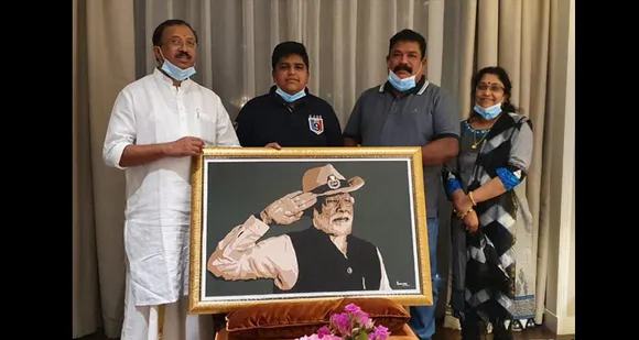 ചെന്നിത്തലയിൽ നിന്നും ദുബായ് വഴി ഡൽഹിയിൽ എത്തിയ ചിത്രരചനാ വൈഭവം !