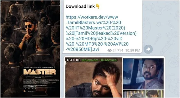 വിജയ് ചിത്രം മാസ്റ്ററിന്റെ കൂടുതൽ സീനുകൾ പുറത്തായി: സമൂഹമാധ്യമങ്ങളിലൂടെ പ്രചരിക്കുന്നത് സിനിമയുടെ പ്രധാന രംഗങ്ങൾ: രംഗങ്ങൾ ചോർന്നത് വിതരണകാർക്കായി നടത്തിയ ഷോയ്ക്കിടെ: സംഭവത്തിൽ കോടതിയെ സമീപിച്ച് നിർമ്മാണ കമ്പനി: അടിയന്തര ഇടപെടൽ തേടി  മദ്രാസ് ഹൈക്കോടതിയിൽ ഹർജി