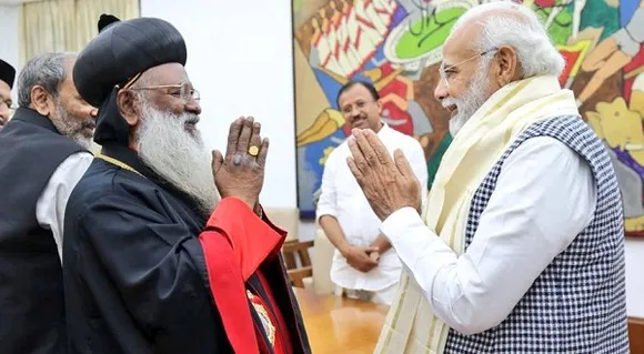 മലങ്കര ഓര്‍ത്തഡോക്‌സ് സഭാധ്യക്ഷന്‍ ബസേലിയസ് മാര്‍ത്തോമ മാത്യൂസ് തൃതീയന്‍ പ്രധാനമന്ത്രി നരേന്ദ്ര മോദിയുമായി കൂടിക്കാഴ്ച നടത്തി; പ്രധാനമന്ത്രിയെ കോട്ടയത്തേക്ക് ക്ഷണിച്ചും, ഈസ്റ്റര്‍ ആശംസകള്‍ നേര്‍ന്നും ഓര്‍ത്തഡോക്‌സ് സഭാധ്യക്ഷന്‍