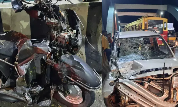 കോഴിക്കോട് വാഹനാപകടം; കെ മുരളീധരൻ എംപിയുടെ ഡ്രൈവറും മകനും മരിച്ചു, ഭാര്യ പരിക്കുകളോടെ ആശുപത്രിയിൽ‌